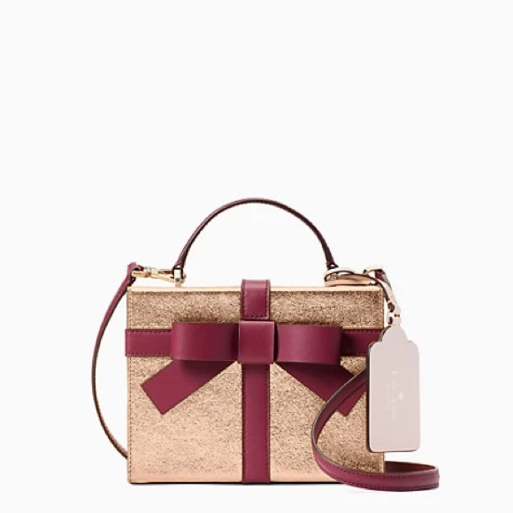 Kate Spade Wrapping Party Gift Box Crossbody Leather Bag